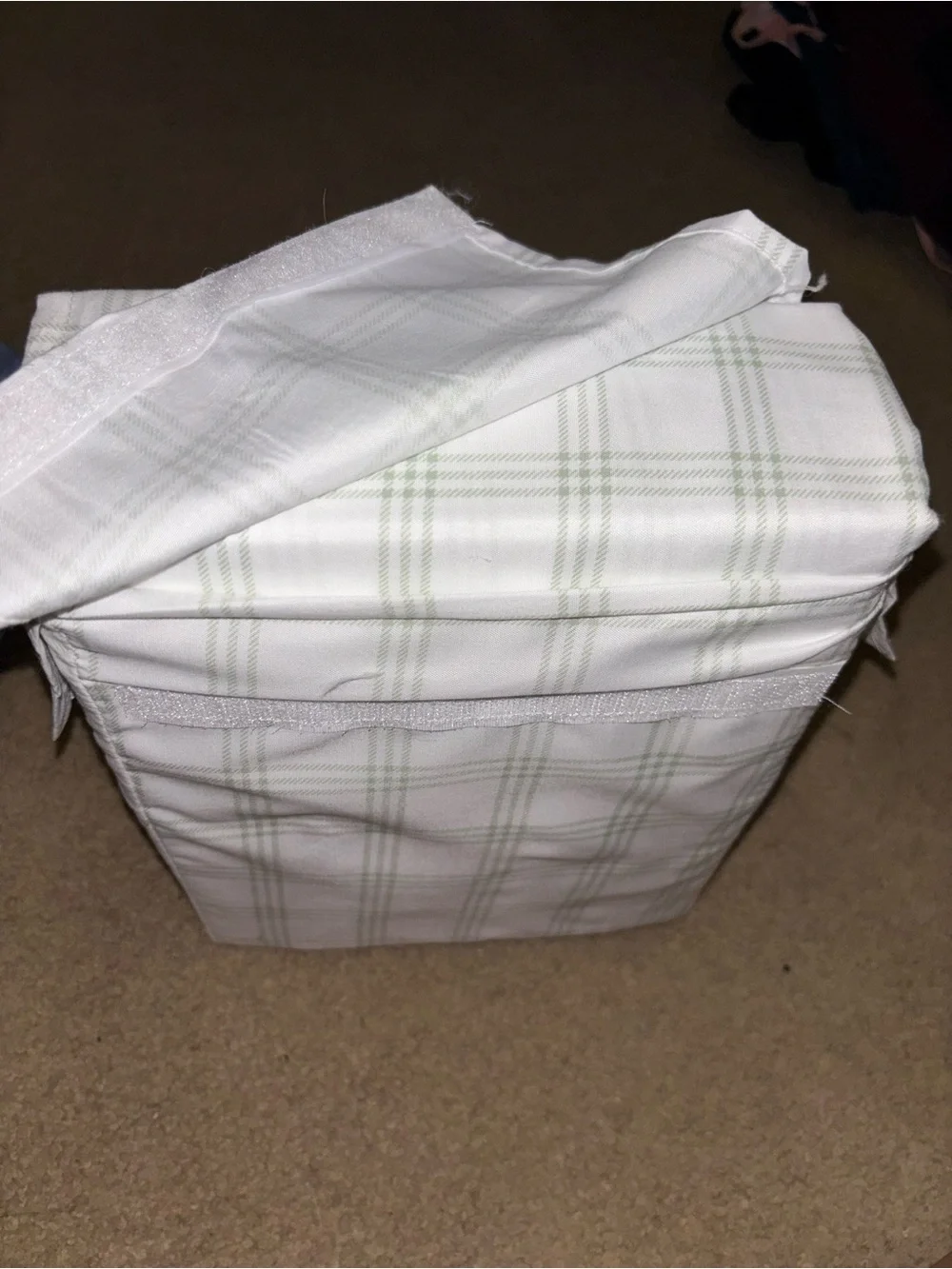 Light Green Plaid Dorm Sheets Twin XL - Sage Green/White NEW